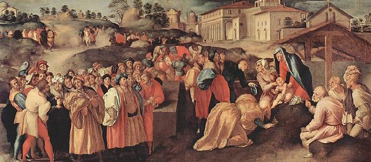 Jacopo Pontormo Anbetung der Heiligen Drei Konige Sweden oil painting art